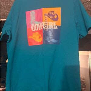 Teal Cowgirl Graphic T-Shirt